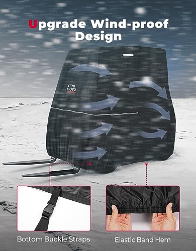 KEMIMOTO Funda para carretilla elevadora, cubierta de almacenamiento para carretillas elevadoras laterales con cierre resistente, 420D, Oxford compatible con carretillas elevadoras de hasta 8000 libras, resistente al agua, resistente al viento, accesorios