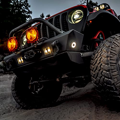 KC HiLiTES Cyclone V2 LED - Luz única, lente transparente, haz de inundación de 5 W