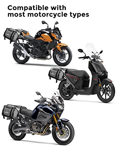Kemimoto Alforjas de motocicleta impermeables de PVC 50L