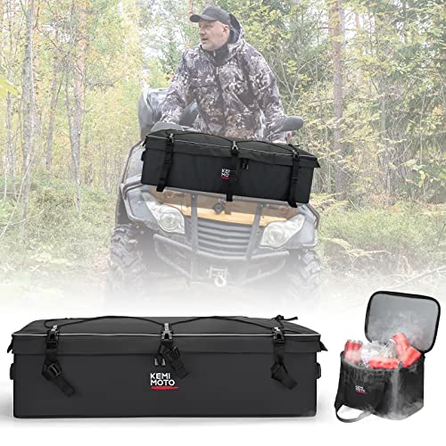Kemimoto - Bolsa de engranajes para ATV (4 unidades, para los bastidores delanteros o traseros, color negro)