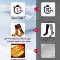 KEMIMOTO 2023 - Calcetines calefaccionados unisex con control de aplicación, calcetines eléctricos recargables para caza, senderismo, camping, esquí, invierno al aire última intervensión