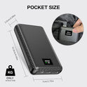 THOUSTA Paquete de batería de chaleco calefactado de 7,4 V con visualización LED de 30000 mAh de gran capacidad para chamarra climatizada, almohadilla de dormir con calefacción, puerto CC y puerto USB cargador de teléfono