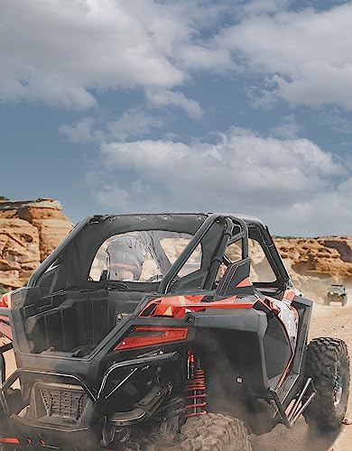 Kemimoto PRO XP - Parabrisas trasero UTV suave para ventana trasera compatible con RZR PRO XP /Turbo R 2020-2023 - Tapón de polvo, a prueba de polvo, accesorios de panel a prueba de lluvia