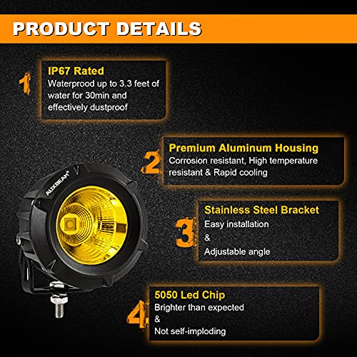 Auxbeam 4 Inch Square Driving Pod Light