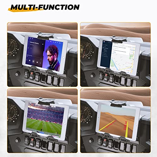 KEMIMOTO - Caja de almacenamiento para dispositivo eléctrico con GPS compatible con Polaris RZR XP Turbo RZR XP 1000 RZR para tablet de 2019-2023, soporte para teléfono, soporte de navegación con