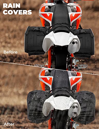 KEMIMOTO - Alforjas de motocicleta de 24 l de gran capacidad con cubiertas de lluvia para motocicleta, moto de motocross, carreras de montaña, todoterreno, accesorios de motocicletas