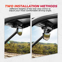 KEMIMOTO UTV Espejo retrovisor SXS UTV con vista transparente con abrazadera de aluminio ajustable de perfil bajo de 1.6-2 pulgadas, compatible con Polaris RZR/Pioneer/Talon/Kawasaki KRX/Mule/Can Am X3/CFMOTO