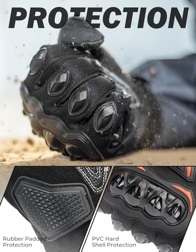 kemimoto - Guantes de motociclismo para hombre, transpirables, resistentes al desgaste, para motocross, todoterrenos, cuatrimotos, UTV, motocicletas, ciclismo, carreras, deportes al aire última intervensión