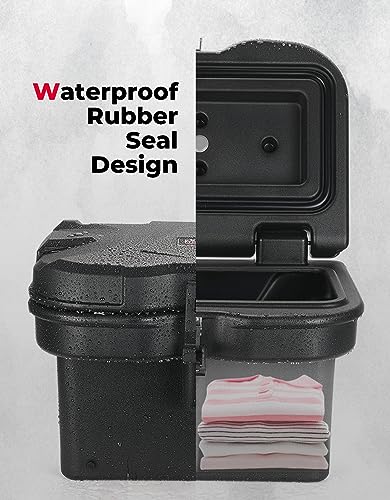 KEMIMOTO 2023 - Caja de almacenamiento para cama compatible con Polaris Ranger 1000 XP 900 800 700 570 500, Polaris General 1000 Caja de carga dura de 21 litros, accesorios para cama