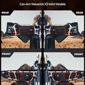 KEMIMOTO X3 Bolsas de almacenamiento para puerta delantera y trasera, color rojo compatible con Can Am Maverick X3 Max/X RS/DS/MR T/urbo RR All Max modelos con rodillera extraíble y soporte para vasos