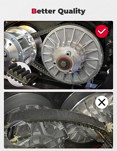 Kemimoto - Correa de transmisión SxS compatible con Can-Am Defender (Max) HD8 HD10 Maverick Sport (Max) 1000 1000R Maverick Trail 800 1000 800R 1000R, potente suave sin deslizamiento, reemplazo OEM 422280656 42280654