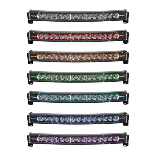 RIGID INDUSTRIES 340053 Radiance+ Barra de luz curvada RGBW de 40 pulgadas