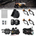 KEMIMOTO Kit de intermitentes UTV, universal UTV ATV Street con interruptor basculante, bocina 110D, kit de intermitentes Plug and Play compatible con Polaris, Can-Am, Kawasaki, Arctic Cat, CFMOTO,