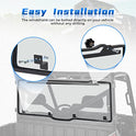 KEMIMOTO - Luz de ventana trasera con tinte ahumado duro compatible con Polaris Ranger XP 1000/Crew 2017-2023, Ranger 1000/Crew, 2013-2019 Polaris Ranger XP 900/Crew reemplazo para parabrisas trasero #2879013 UTV