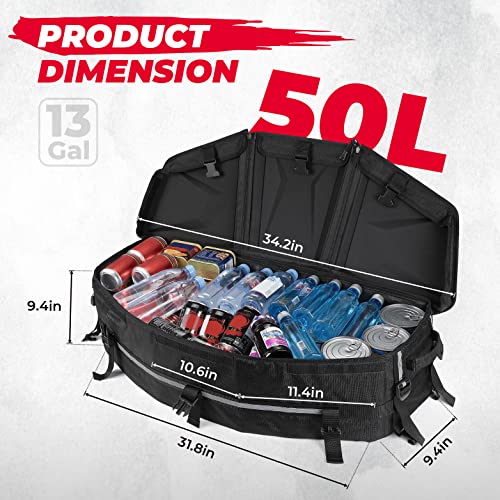 KEMIMOTO X3 Bolsa de almacenamiento de carga mejorada UTV ATV caja de cama estante trasero bolsa enfriadora de maletero Can am Maverick X3 Commander Outlander (excepto 6 x 6) Renegade OEM #715002923