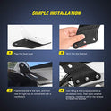 Nilight 2 soportes curvos de 52 pulgadas para barra de luz LED en la parte superior del techo del parabrisas para Chevy Silverado Suburban Avalanche Tahoe y GMC Yukon Sierra del 07 al 13