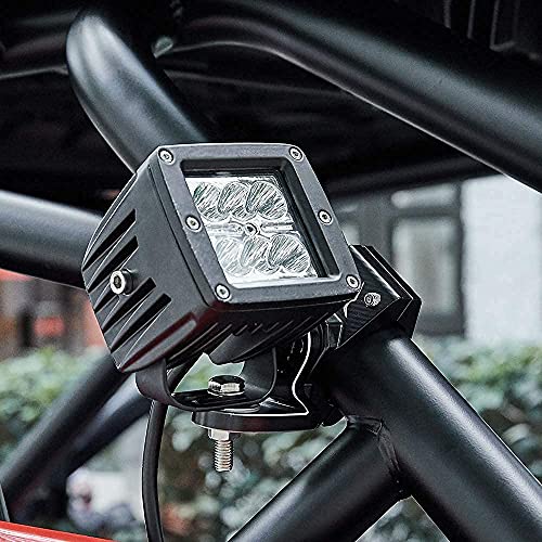 Kemimoto - Soporte de luz ajustable para bandera de UTV de 1.75 a 2 pulgadas compatible con Polaris RZR compatible con Can Am Commander compatible con Talon 1000