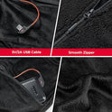 KEMIMOTO - Chaleco calefactor de forro polar para mujer, chaleco térmico ligero para mujer (batería no incluida)