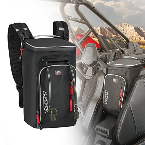 kemimoto Bolsa de almacenamiento compatible con RZR, bolsa de carga para consola de hombro con dos mochilas de hidratación compatibles con Polaris RZR PRO XP/4, Can-Am Maverick