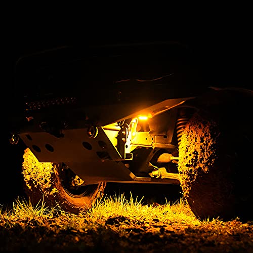 KC HiLiTES Cyclone V2 LED - Luz única - Lente ámbar - Haz de inundación de 5 W