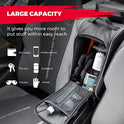 KEMIMOTO Bolsa de almacenamiento 1680D UTV Cab Pack Bolsa de asiento central con cremalleras de PVC resistente al desgaste, compatible con CFMOTO ZForce 950 HO SPORT/HO EX / 2020-2022 ZForce 950 SPORT 2022