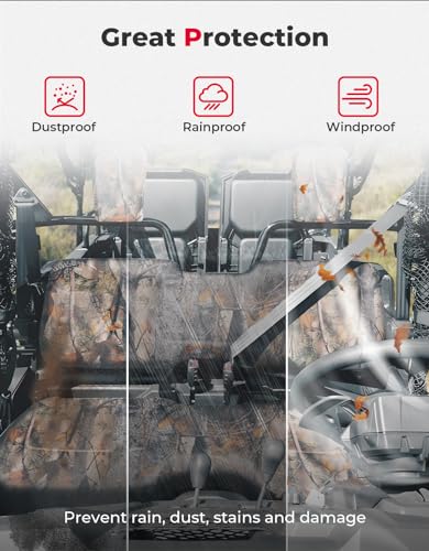 KEMIMOTO Fundas de asiento de camuflaje compatibles con Pioneer 700 700-4