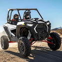 KEMIMOTO UTV Espejo retrovisor SXS UTV con vista transparente con abrazadera de aluminio ajustable de perfil bajo de 1.6-2 pulgadas, compatible con Polaris RZR/Pioneer/Talon/Kawasaki KRX/Mule/Can Am X3/CFMOTO