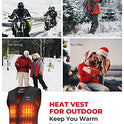 KEMIMOTO - Chaleco calefactor para hombre, chaleco calefactor de invierno, chaleco de caza climatizado, guante táctico, batería no incluida