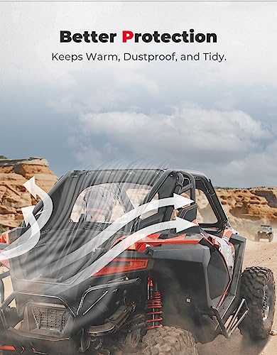 Kemimoto PRO XP - Parabrisas trasero UTV suave para ventana trasera compatible con RZR PRO XP /Turbo R 2020-2023 - Tapón de polvo, a prueba de polvo, accesorios de panel a prueba de lluvia