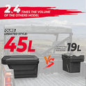 Kemimoto - Caja de almacenamiento, impermeable, 45 L, compatible con Polaris Ranger 570 700 900 1000/Ranger XP 2013-2023