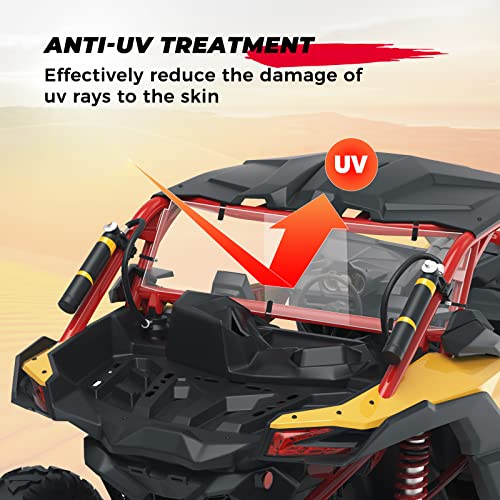 Kemimoto X3 Back UTV Parabrisas compatible con 2017 2018 2019 2020 2021 Can Am Maverick X3 X3 Max PC Heavy Duty Full Back Window Shield