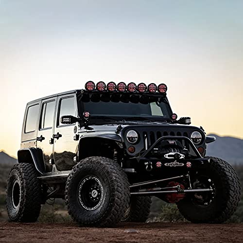 RIGID Industries 36203 - Luz LED Todoterreno de la Serie 360 de 6 Pulgadas para luz de Fondo roja de Alta Velocidad de 50 mph Plus