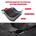 kemimoto - Funda compatible con Polaris Slingshot Vanderhall Carmel, cubierta de parabrisas impermeable, resistente al viento, para todo tipo de clima, con tiras reflectantes