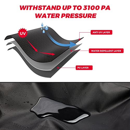 kemimoto - Funda compatible con Polaris Slingshot Vanderhall Carmel, cubierta de parabrisas impermeable, resistente al viento, para todo tipo de clima, con tiras reflectantes