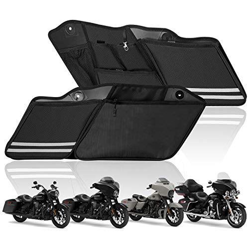 SUNPIE - Organizadores de alforjas de motocicleta compatibles con Street Glide Road King Road Glide Electra Glide 2023, 2022, 2021, 2020, 2019, 2018, 2017, 2016, 2015, 2014, 2 unidades