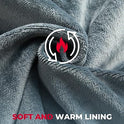KEMIMOTO Sudadera con capucha térmica con batería de 12 V, sudadera térmica para hombres y mujeres, chaqueta de forro polar con cremallera completa