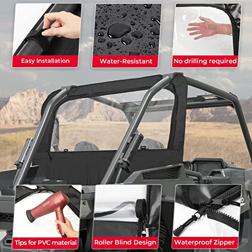KEMIMOTO Parabrisas trasero suave compatible con Polaris RZR XP 1000, UTV parabrisas trasero transparente, duradero y portátil, compatible con Polaris RZR XP/XP 4 1000, 2016+ Polaris RZR XP/XP 4 Turbo 2014+