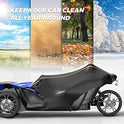 kemimoto - Funda compatible con Polaris Slingshot Vanderhall Carmel, cubierta de parabrisas impermeable, resistente al viento, para todo tipo de clima, con tiras reflectantes