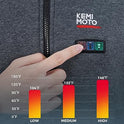 KEMIMOTO Sudadera con capucha térmica con batería de 12 V, sudadera térmica para hombres y mujeres, chaqueta de forro polar con cremallera completa