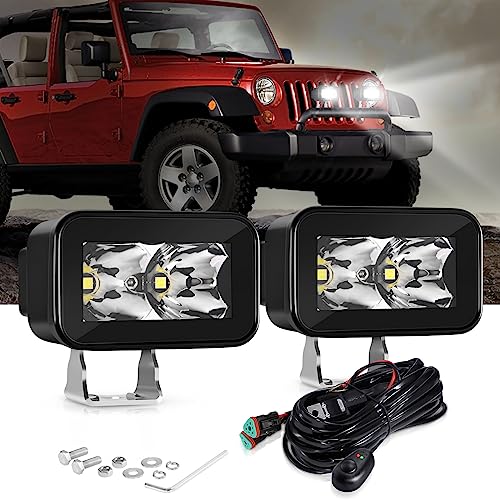 Auxbeam LED Light Pods with Side Shooter