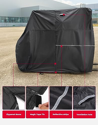 KEMIMOTO Funda para carretilla elevadora, cubierta de almacenamiento para carretillas elevadoras laterales con cierre resistente, 420D, Oxford compatible con carretillas elevadoras de hasta 8000 libras, resistente al agua, resistente al viento, accesorios