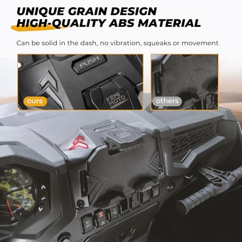 KEMIMOTO - Caja de almacenamiento para dispositivo eléctrico con GPS compatible con Polaris RZR XP Turbo RZR XP 1000 RZR para tablet de 2019-2023, soporte para teléfono, soporte de navegación con