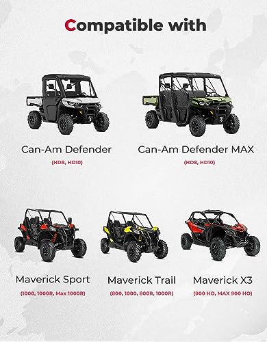 Kemimoto - Correa de transmisión SxS compatible con Can-Am Defender (Max) HD8 HD10 Maverick Sport (Max) 1000 1000R Maverick Trail 800 1000 800R 1000R, potente suave sin deslizamiento, reemplazo OEM 422280656 42280654