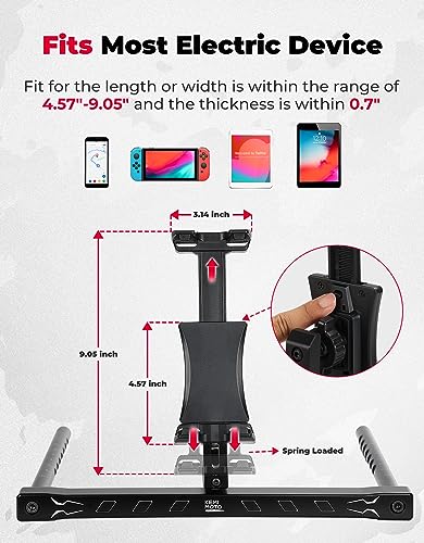 KEMIMOTO - Soportes electrónicos para dispositivos con barra de agarre compatible con RZR PRO XP, soporte para dispositivos electrónicos para teléfono tablet y GPS compatible con Polaris RZR PRO XP/XP4 2022-2023 RZR PRO R/Turbo R