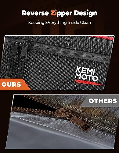 KEMIMOTO X3 Bolsas de almacenamiento para puerta delantera y trasera, color rojo compatible con Can Am Maverick X3 Max/X RS/DS/MR T/urbo RR All Max modelos con rodillera extraíble y soporte para vasos