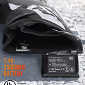Guantes térmicos de motocicleta kemimoto, guantes calefactables para hombres y mujeres, guantes de calefacción impermeables con batería recargable, guantes eléctricos táctiles, 7.4 V 2600 mAh, calor hasta 3.5 – 6 horas (XXL, negro)