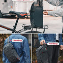 KEMIMOTO - Bolsa trasera para bicicleta, bolsa de maletero, bolsa de PVC impermeable, para bicicleta, alforja para bicicleta de montaña, de carretera universal, bolsa de 8 L, para compras, viajeros y ciclismo