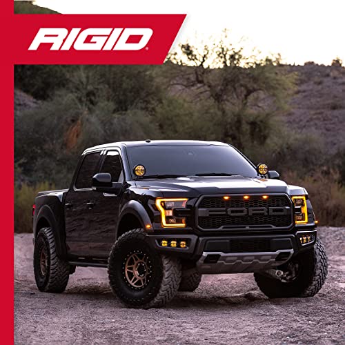 RIGID INDUSTRIES - Cubierta de luz para luces LED de la serie 360 de 4 pulgadas, ámbar | Par