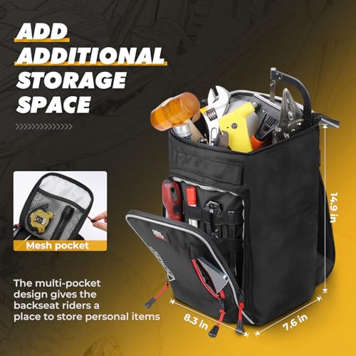 kemimoto Bolsa de almacenamiento compatible con RZR, bolsa de carga para consola de hombro con dos mochilas de hidratación compatibles con Polaris RZR PRO XP/4, Can-Am Maverick