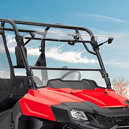 Pioneer 700 - Parabrisas abatible 3 en 1, kemimoto resistente a los arañazos compatible con Pioneer 700 / 700-4 2014 2015 2016 2017 2018 2019 2020 2021